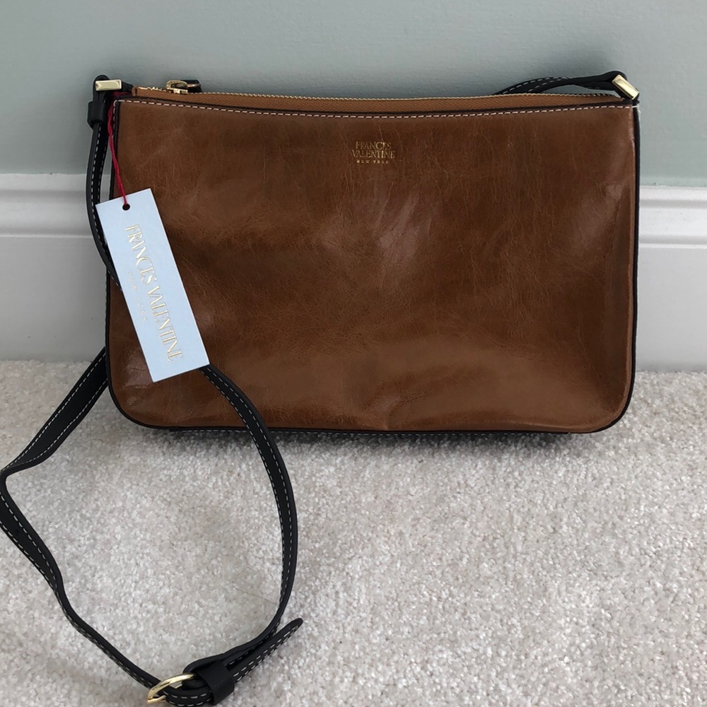NEW WITH TAGS Frances Valentine Poppy Bag in Caramel/Oyster